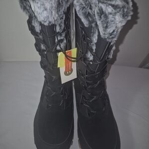 Target Black and Gray Fur Winter Boots